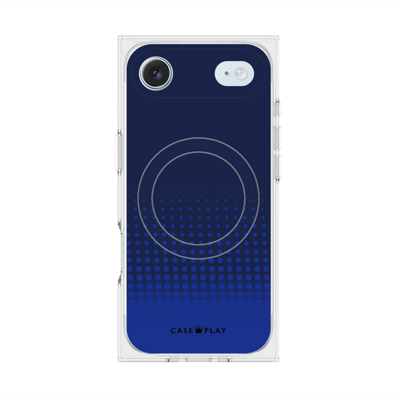 プレミアムスクエアケース with MagSafe［ Dot Gradation - Blue ］