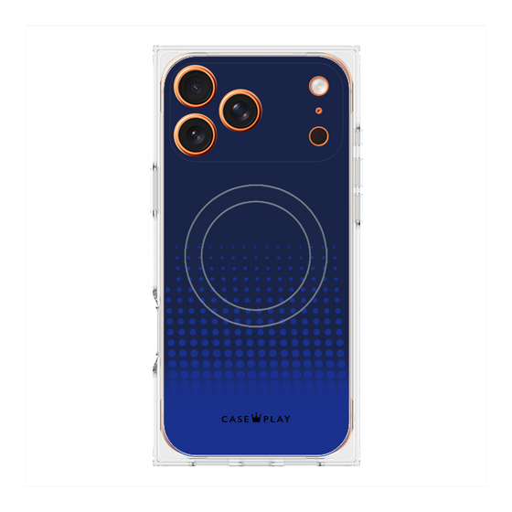 プレミアムスクエアケース with MagSafe［ Dot Gradation - Blue ］