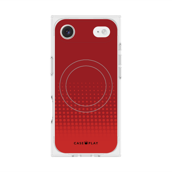 プレミアムスクエアケース with MagSafe［ Dot Gradation - Red ］