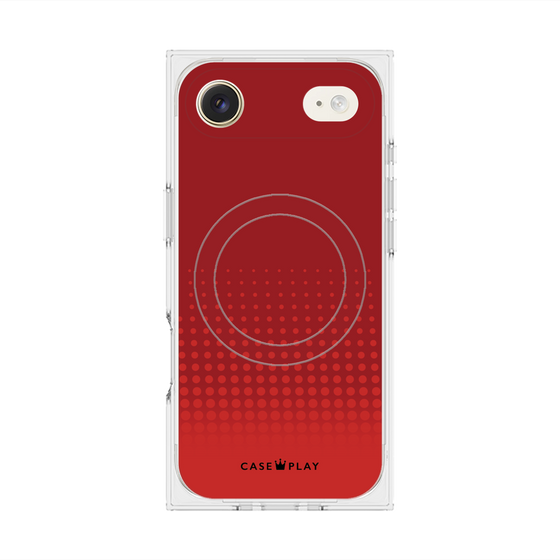 プレミアムスクエアケース with MagSafe［ Dot Gradation - Red ］