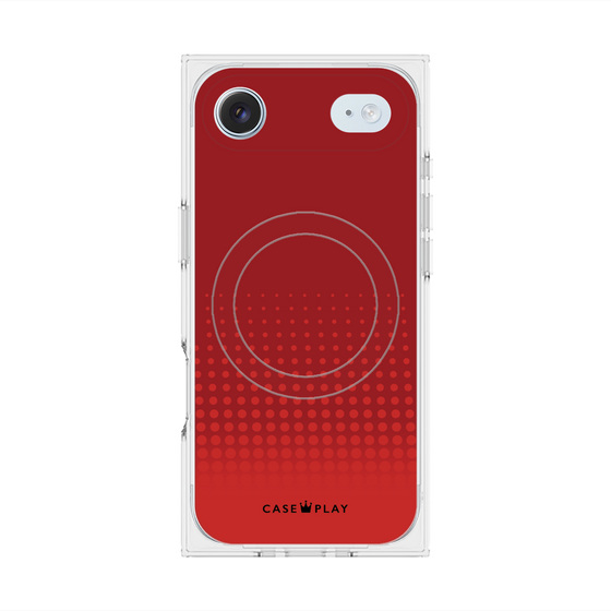 プレミアムスクエアケース with MagSafe［ Dot Gradation - Red ］