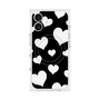 プレミアムスクエアケース with MagSafe［ Dot Hearts - Black ］