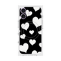 プレミアムスクエアケース with MagSafe［ Dot Hearts - Black ］