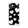 プレミアムスクエアケース with MagSafe［ Dot Hearts - Black ］