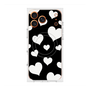 プレミアムスクエアケース with MagSafe［ Dot Hearts - Black ］