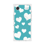 プレミアムスクエアケース with MagSafe［ Dot Hearts - Blue ］