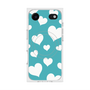 プレミアムスクエアケース with MagSafe［ Dot Hearts - Blue ］