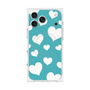 プレミアムスクエアケース with MagSafe［ Dot Hearts - Blue ］