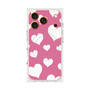 プレミアムスクエアケース with MagSafe［ Dot Hearts - Pink ］