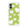 プレミアムスクエアケース with MagSafe［ Dot Hearts - Green ］