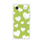 プレミアムスクエアケース with MagSafe［ Dot Hearts - Green ］
