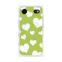 プレミアムスクエアケース with MagSafe［ Dot Hearts - Green ］