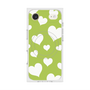 プレミアムスクエアケース with MagSafe［ Dot Hearts - Green ］