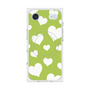 プレミアムスクエアケース with MagSafe［ Dot Hearts - Green ］