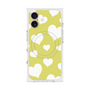プレミアムスクエアケース with MagSafe［ Dot Hearts - Yellow ］