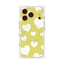プレミアムスクエアケース with MagSafe［ Dot Hearts - Yellow ］