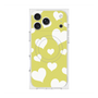 プレミアムスクエアケース with MagSafe［ Dot Hearts - Yellow ］