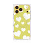 プレミアムスクエアケース with MagSafe［ Dot Hearts - Yellow ］