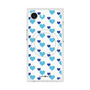 プレミアムスクエアケース with MagSafe［ Stripe Hearts - Blue ］