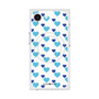 プレミアムスクエアケース with MagSafe［ Stripe Hearts - Blue ］