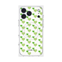 プレミアムスクエアケース with MagSafe［ Stripe Hearts - Green ］