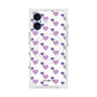 プレミアムスクエアケース with MagSafe［ Stripe Hearts - Purple ］