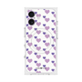 プレミアムスクエアケース with MagSafe［ Stripe Hearts - Purple ］