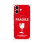 プレミアムスクエアケース with MagSafe［ FRAGILE - Red ］