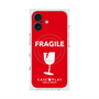 プレミアムスクエアケース with MagSafe［ FRAGILE - Red ］