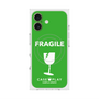 プレミアムスクエアケース with MagSafe［ FRAGILE - Green ］