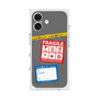 プレミアムスクエアケース with MagSafe［ FRAGILE Stickers - Gray ］