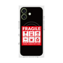プレミアムスクエアケース with MagSafe［ FRAGILE Sticker - Black ］