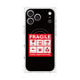 プレミアムスクエアケース with MagSafe［ FRAGILE Sticker - Black ］