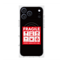 プレミアムスクエアケース with MagSafe［ FRAGILE Sticker - Black ］