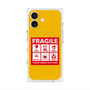 プレミアムスクエアケース with MagSafe［ FRAGILE Sticker - Yellow ］