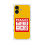 プレミアムスクエアケース with MagSafe［ FRAGILE Sticker - Yellow ］