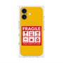 プレミアムスクエアケース with MagSafe［ FRAGILE Sticker - Yellow ］