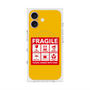 プレミアムスクエアケース with MagSafe［ FRAGILE Sticker - Yellow ］