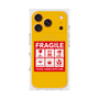 プレミアムスクエアケース with MagSafe［ FRAGILE Sticker - Yellow ］