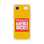 プレミアムスクエアケース with MagSafe［ FRAGILE Sticker - Yellow ］