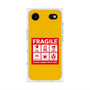プレミアムスクエアケース with MagSafe［ FRAGILE Sticker - Yellow ］
