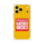 プレミアムスクエアケース with MagSafe［ FRAGILE Sticker - Yellow ］