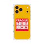 プレミアムスクエアケース with MagSafe［ FRAGILE Sticker - Yellow ］