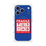 プレミアムスクエアケース with MagSafe［ FRAGILE Sticker - Blue ］