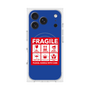 プレミアムスクエアケース with MagSafe［ FRAGILE Sticker - Blue ］