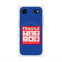 プレミアムスクエアケース with MagSafe［ FRAGILE Sticker - Blue ］