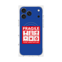 プレミアムスクエアケース with MagSafe［ FRAGILE Sticker - Blue ］