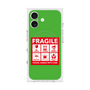 プレミアムスクエアケース with MagSafe［ FRAGILE Sticker - Green ］