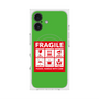 プレミアムスクエアケース with MagSafe［ FRAGILE Sticker - Green ］