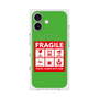 プレミアムスクエアケース with MagSafe［ FRAGILE Sticker - Green ］